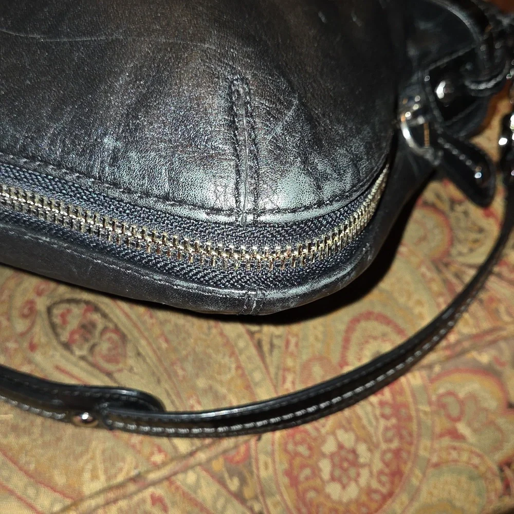 Coach Bonnie Foldover Bag 13380 Black Leather Shoulderbag MSRP $498 2008 EUC - Picture 15 of 16
